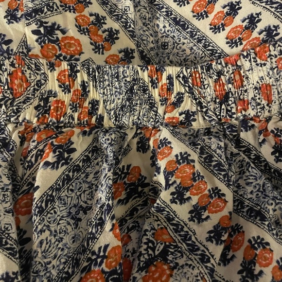 BOCA BAY ABOVE MIDI SKIRT SIZE L Navy Orange Boho - Picture 6 of 10